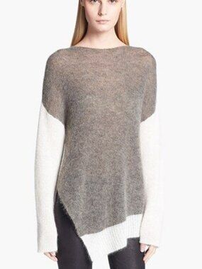 Helmut Lang Colorblock Alpaca Blend Sweater